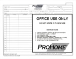 ProHome Warranty Sample Workform